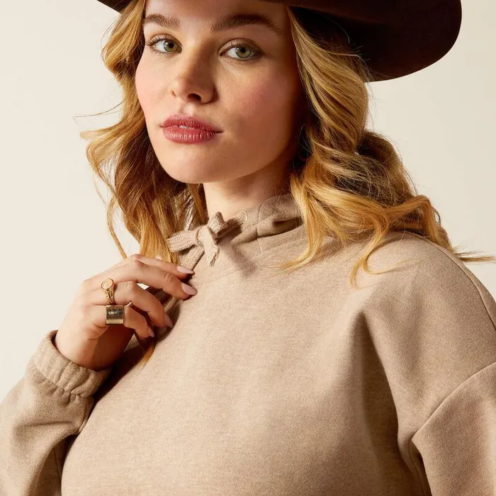 Women Sweatshirts and Hoodies Ariat Essential Logo Hoodie Dark Oatmeal Women Sweatshirts and Hoodies Ariat Essential Logo Hoodie Dark Oatmeal