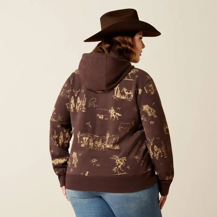 Women Sweatshirts and Hoodies Ariat Ranchin Hoodie Ranchin Print Women Sweatshirts and Hoodies Ariat Ranchin Hoodie Ranchin Print
