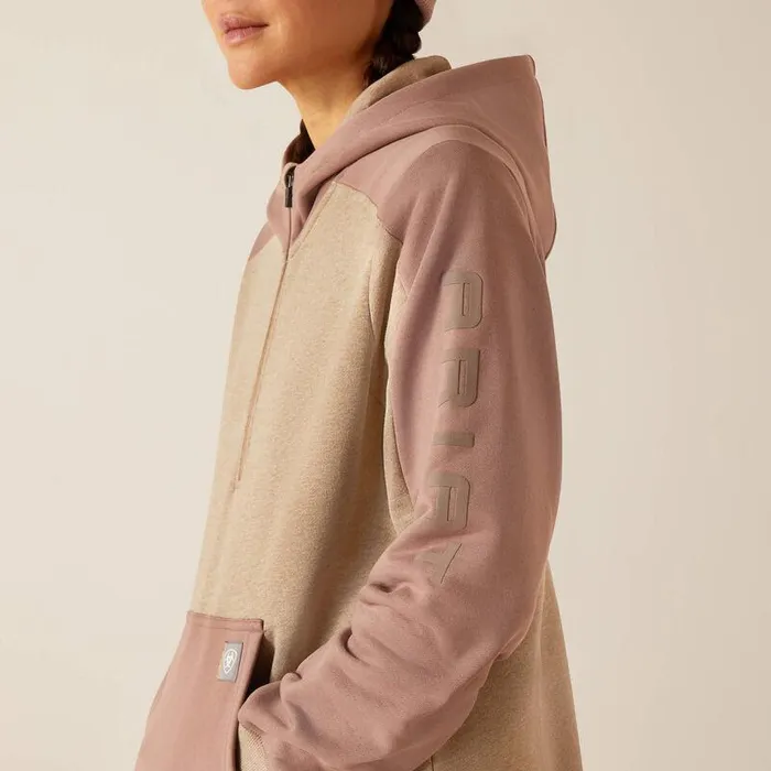 Women Sweatshirts and Hoodies Ariat Rebar Colorblocked 12 Zip Hoodie Oatmeal Heatherantler Women Sweatshirts and Hoodies Ariat Rebar Colorblocked 12 Zip Hoodie Oatmeal Heatherantler