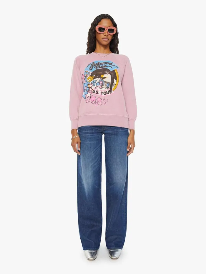 Women Sweatshirts Mother Denim Fleetwood Mac Sweatshirt Pink
