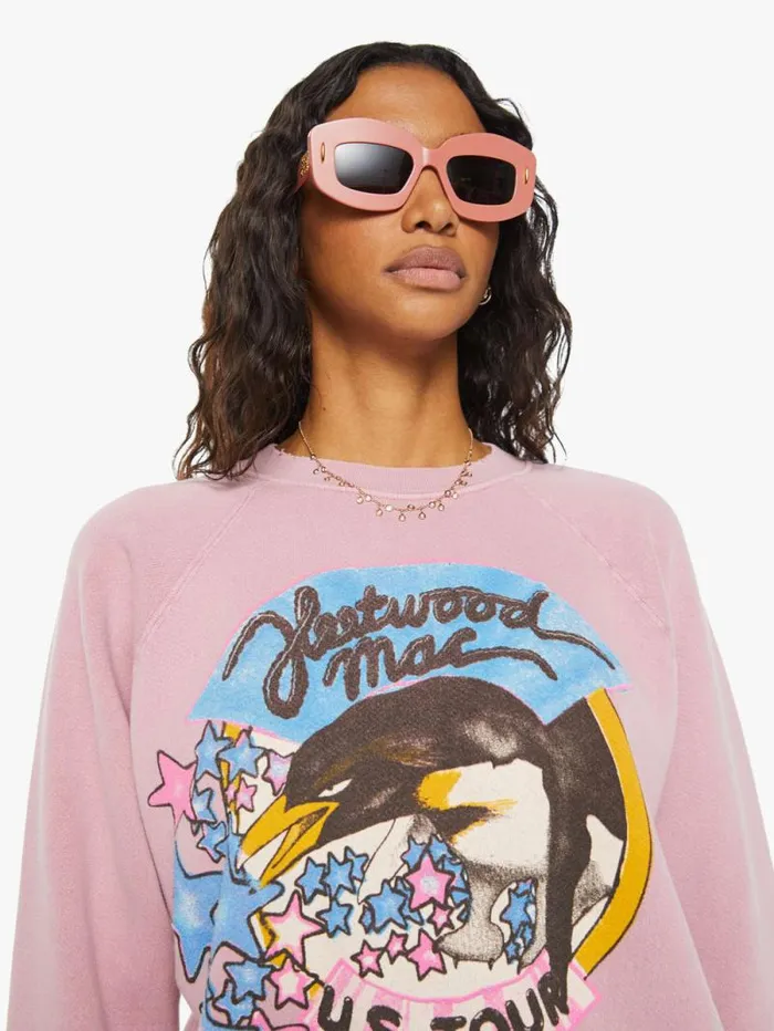Women Sweatshirts Mother Denim Fleetwood Mac Sweatshirt Pink