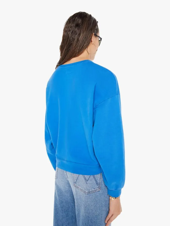 Women Sweatshirts Mother Denim The Drop Square Blue turquoiseaqua