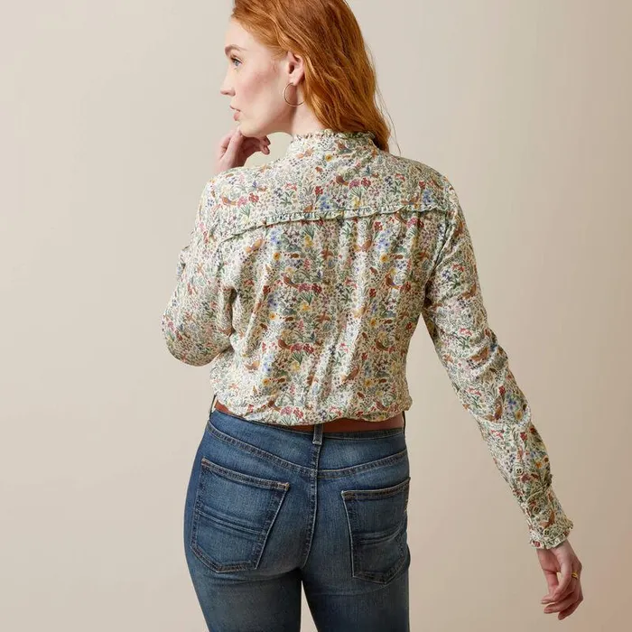 Women TShirts and Tops Ariat Clarion Blouse Bird Print Women TShirts and Tops Ariat Clarion Blouse Bird Print
