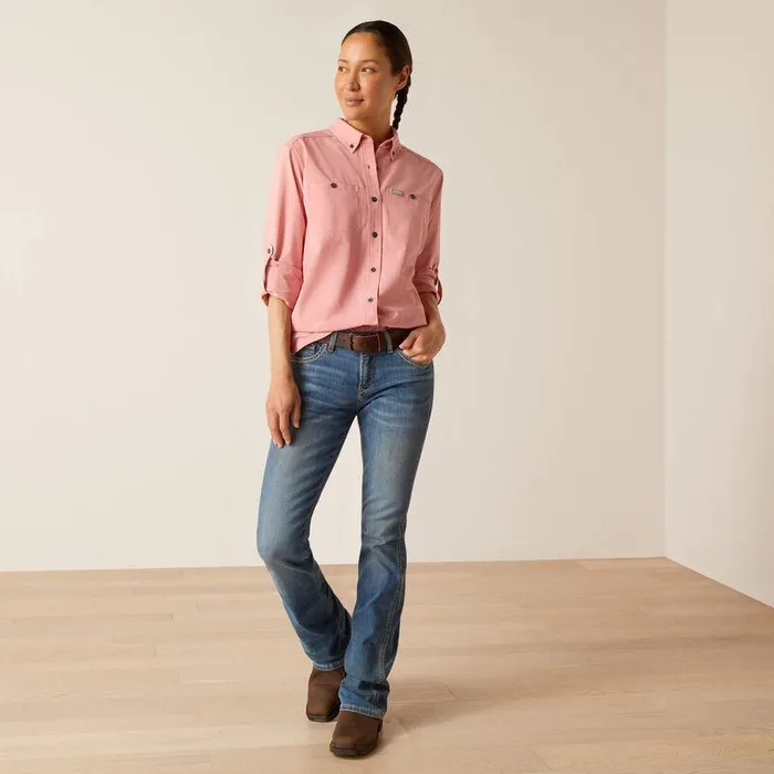 Women TShirts and Tops Ariat Rebar Made Tough 360 Airflow DuraStretch Work Shirt Mauveglow Women TShirts and Tops Ariat Rebar Made Tough 360 Airflow DuraStretch Work Shirt Mauveglow