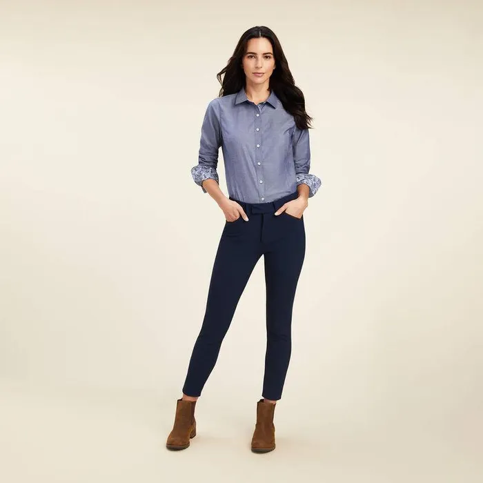 Women TShirts and Tops Ariat Tomales Shirt Navy Pinpoint Women TShirts and Tops Ariat Tomales Shirt Navy Pinpoint