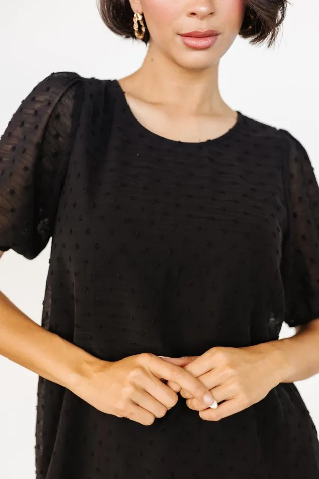 Women Tawnie Swiss Dot Top Black Baltic Born Blouses and Shirts Women Tawnie Swiss Dot Top Black Baltic Born Blouses and Shirts