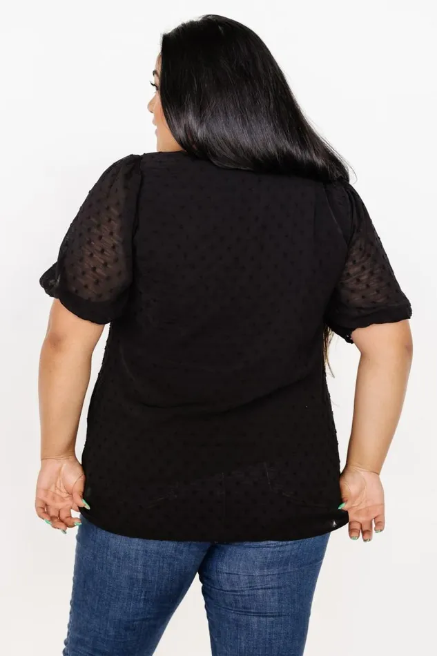 Women Tawnie Swiss Dot Top Black Baltic Born Blouses and Shirts Women Tawnie Swiss Dot Top Black Baltic Born Blouses and Shirts