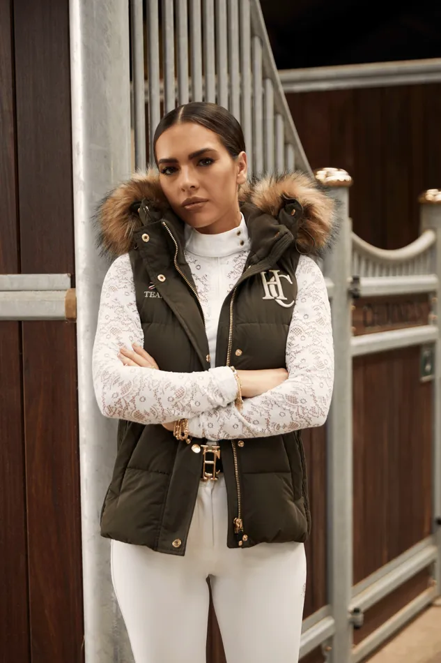 Women Team Gilet Khaki Holland Cooper Gilets Women Team Gilet Khaki Holland Cooper Gilets