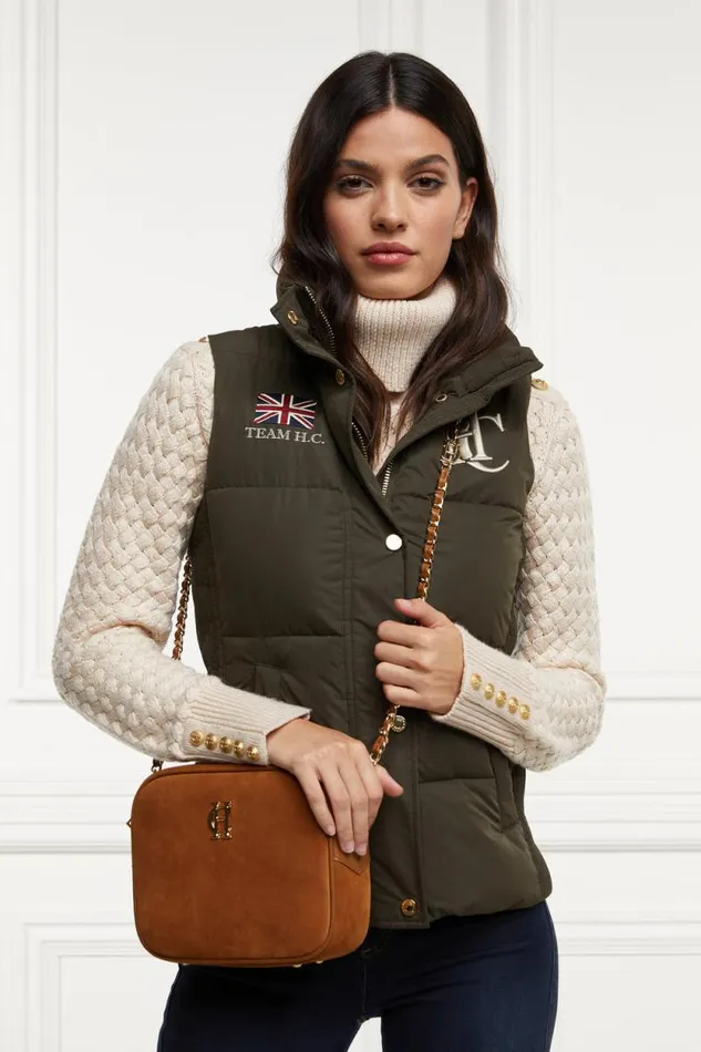 Women Team Gilet Khaki Holland Cooper Gilets Women Team Gilet Khaki Holland Cooper Gilets