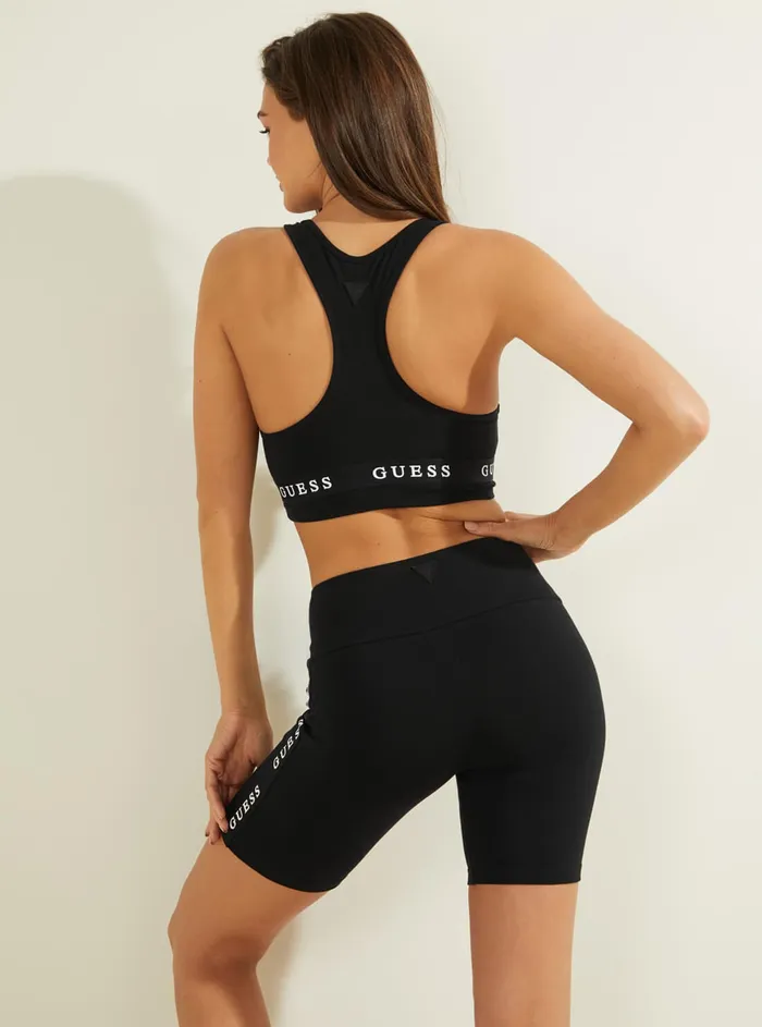 Women Tees and Tanks GUESS Eco Black Stretch Jersey Active Bra Women Tees and Tanks GUESS Eco Black Stretch Jersey Active Bra