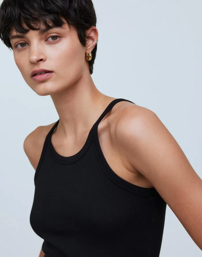 Women Tees Madewell Supima Rib 03990s Tank True Black