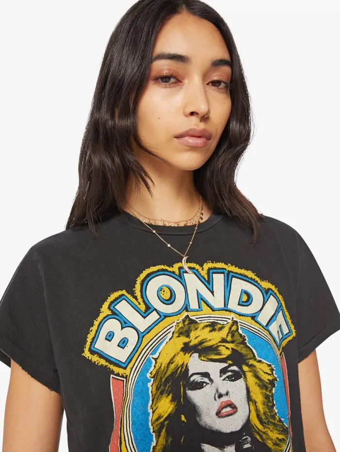 Women Tees Tanks Mother Denim Blondie Tee Charcoal