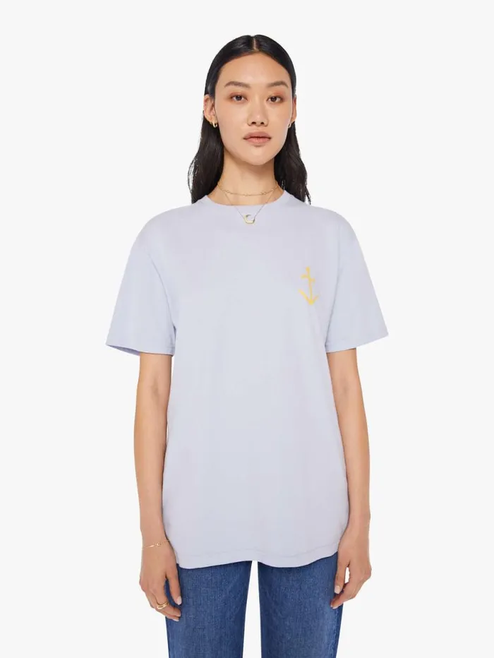 Women Tees Tanks Mother Denim Dantas Tee Heather Yellow Logo