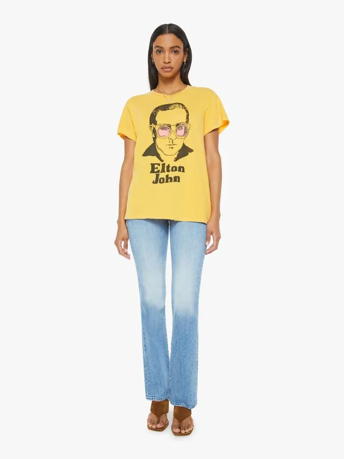 Women Tees Tanks Mother Denim Elton John Tee Yellow gold