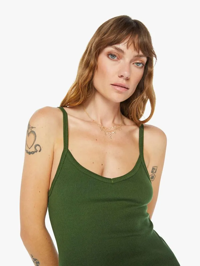 Women Tees Tanks Mother Denim Rib V Neck Tank Artichoke