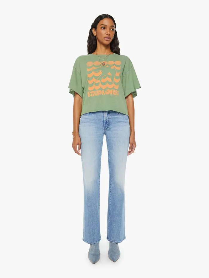 Women Tees Tanks Mother Denim The Cut Wingman Tee Green dark