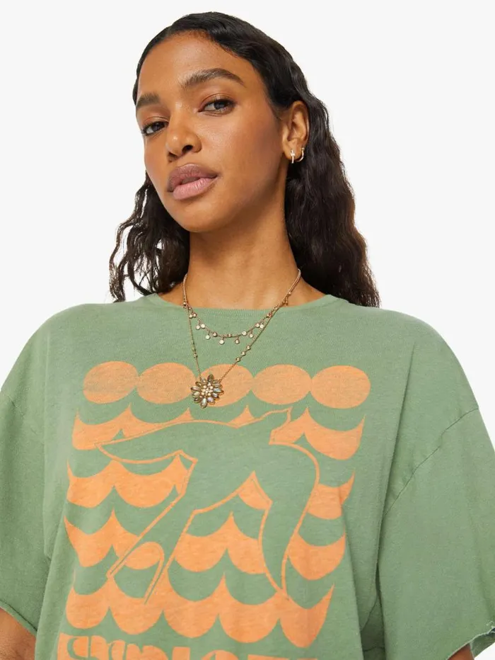 Women Tees Tanks Mother Denim The Cut Wingman Tee Green dark