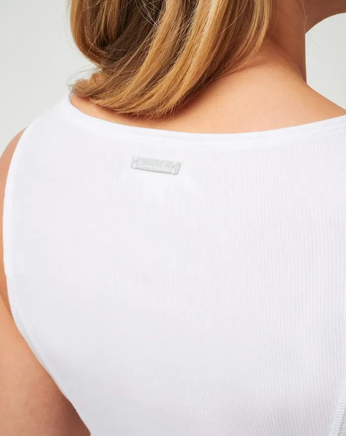 Women Tees TravisMathew CLOUD RIB HADLEY TANK White Women Tees TravisMathew CLOUD RIB HADLEY TANK White