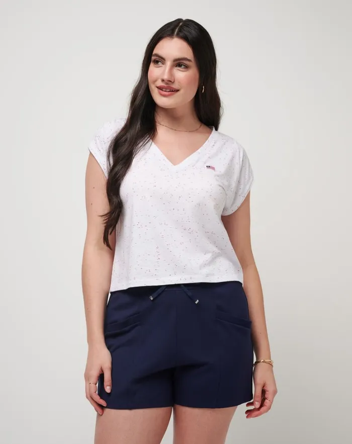 Women Tees TravisMathew ENCHANTMENT TEE White Multi Women Tees TravisMathew ENCHANTMENT TEE White Multi