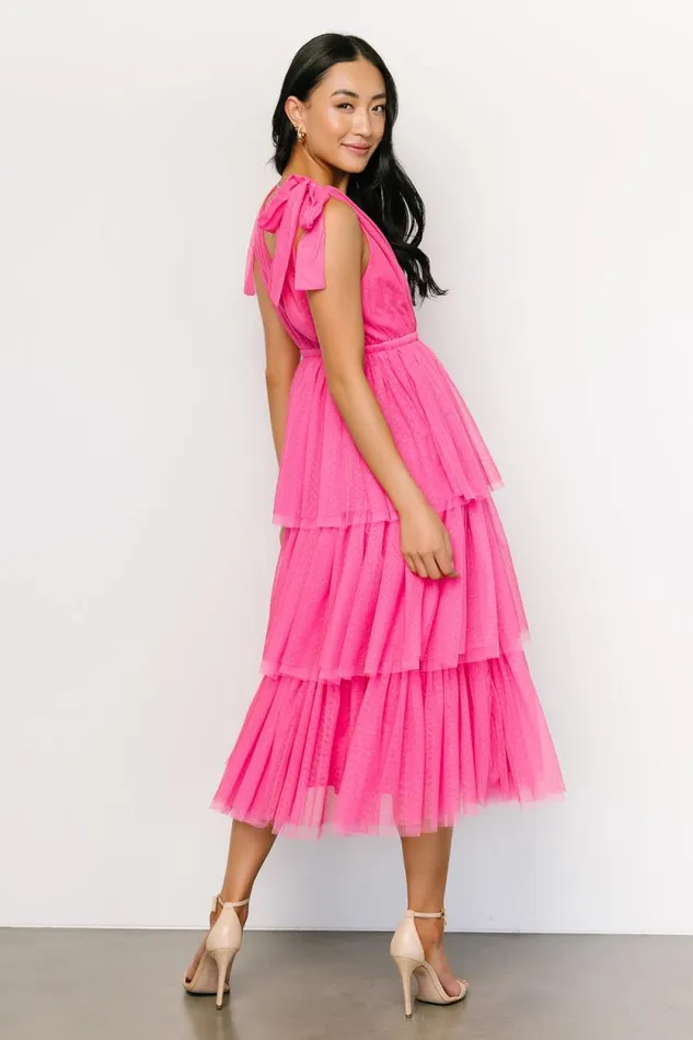 Women Tessa Tiered Tulle Tank Dress Hot Pink Baltic Born Tulle Styles Women Tessa Tiered Tulle Tank Dress Hot Pink Baltic Born Tulle Styles
