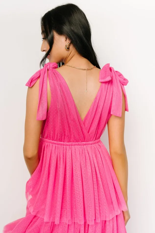 Women Tessa Tiered Tulle Tank Dress Hot Pink Baltic Born Tulle Styles Women Tessa Tiered Tulle Tank Dress Hot Pink Baltic Born Tulle Styles