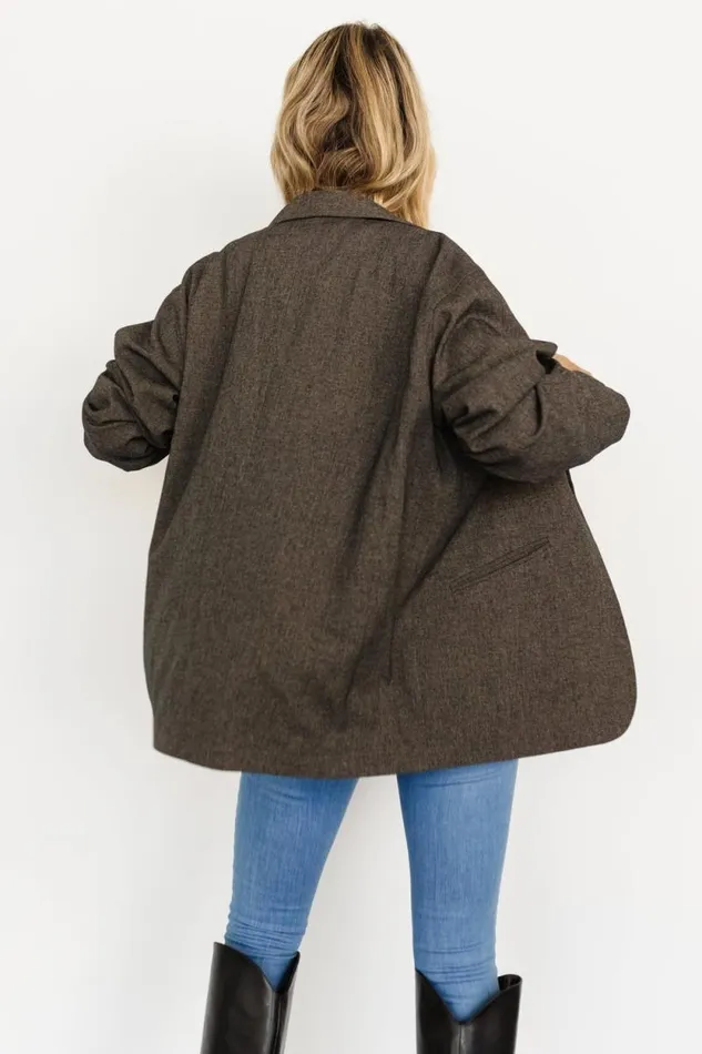 Women Thorpe Oversized Blazer Charcoal Baltic Born Outerwear Women Thorpe Oversized Blazer Charcoal Baltic Born Outerwear