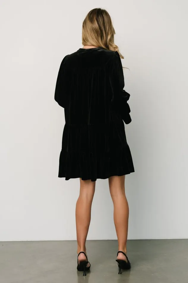 Women Tolman Velvet Short Dress Black Baltic Born Short Dresses Women Tolman Velvet Short Dress Black Baltic Born Short Dresses