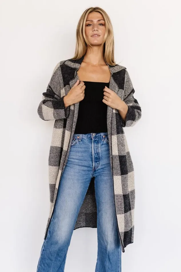 Women Toronto Cardigan Black Taupe Baltic Born Sweaters Women Toronto Cardigan Black Taupe Baltic Born Sweaters