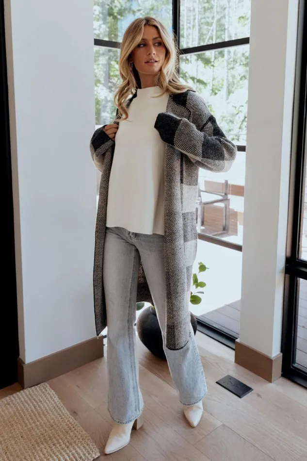 Women Toronto Cardigan Black Taupe Baltic Born Sweaters Women Toronto Cardigan Black Taupe Baltic Born Sweaters
