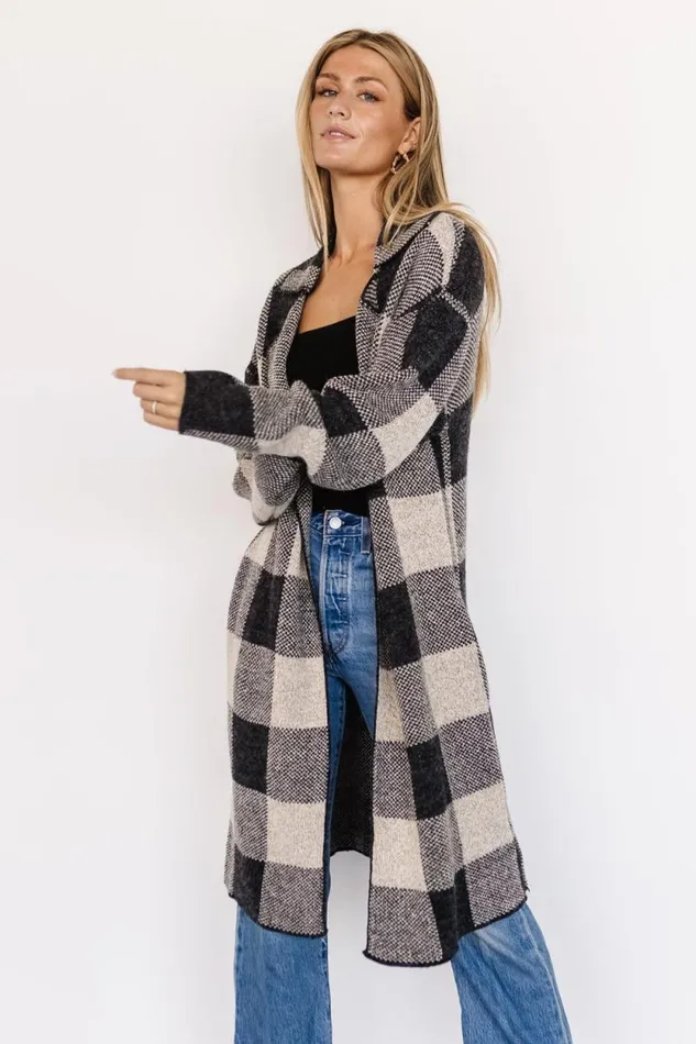 Women Toronto Cardigan Black Taupe Baltic Born Sweaters Women Toronto Cardigan Black Taupe Baltic Born Sweaters