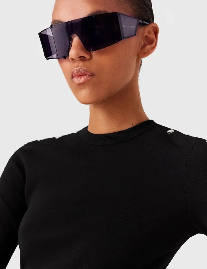 Women Translucent Rectangle Sunglasses Translucent Grey Monochrome Stella McCartney Sunglasses Women Translucent Rectangle Sunglasses Translucent Grey Monochrome Stella McCartney Sunglasses