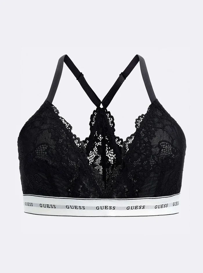Women Underwear GUESS Black Belle Lace Triangle Bralette Women Underwear GUESS Black Belle Lace Triangle Bralette