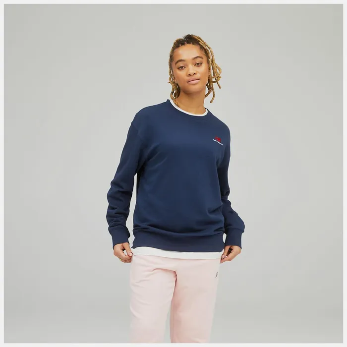 Women Unissentials French Terry Crewneck Sweatshirt Natural Indigo New Balance Hoodies and Sweatshirts Women Unissentials French Terry Crewneck Sweatshirt Natural Indigo New Balance Hoodies and Sweatshirts