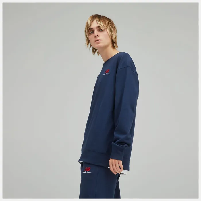 Women Unissentials French Terry Crewneck Sweatshirt Natural Indigo New Balance Hoodies and Sweatshirts Women Unissentials French Terry Crewneck Sweatshirt Natural Indigo New Balance Hoodies and Sweatshirts