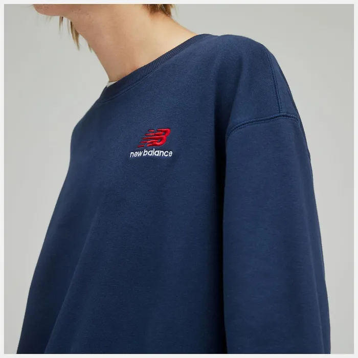 Women Unissentials French Terry Crewneck Sweatshirt Natural Indigo New Balance Hoodies and Sweatshirts Women Unissentials French Terry Crewneck Sweatshirt Natural Indigo New Balance Hoodies and Sweatshirts