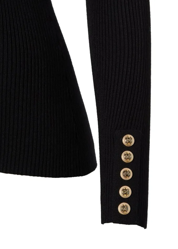 Women VNeck Rib Top Black Holland Cooper Knitwear Women VNeck Rib Top Black Holland Cooper Knitwear