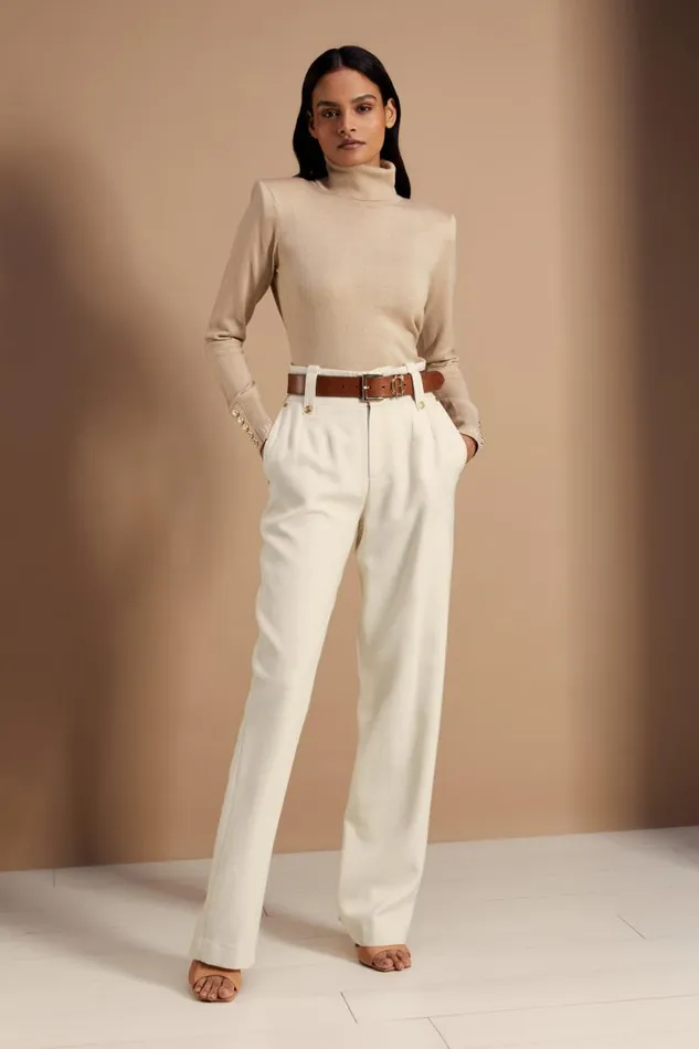 Women Victoria Cashmere Roll Neck Stone Holland Cooper Knitwear Women Victoria Cashmere Roll Neck Stone Holland Cooper Knitwear