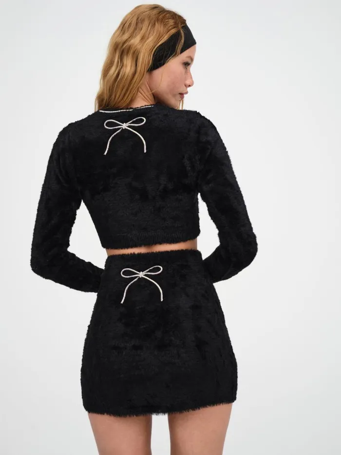 Women Vivienne Mini Skirt Black For Love and Lemons Knitwear Women Vivienne Mini Skirt Black For Love and Lemons Knitwear