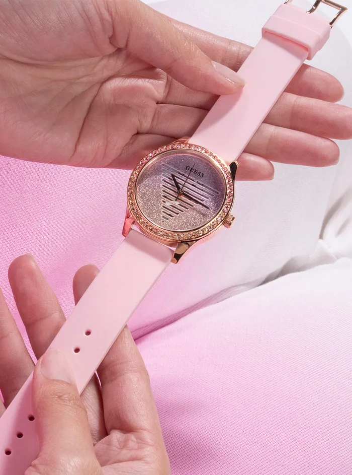 Women Watches GUESS Pink Lady Idol Silicone Watch Women Watches GUESS Pink Lady Idol Silicone Watch
