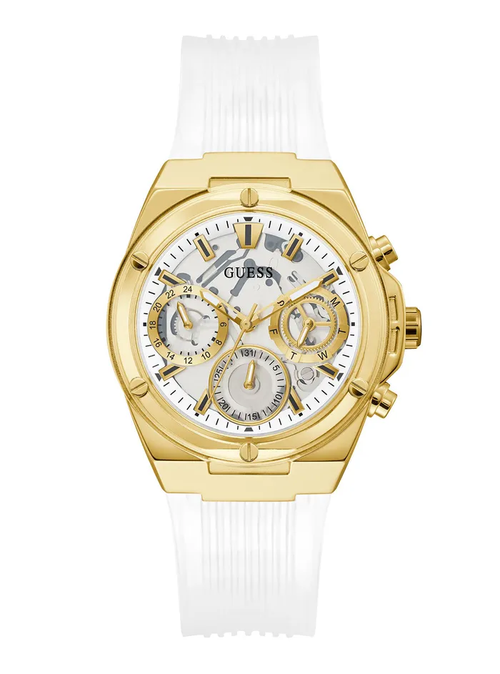 Women Watches GUESS White Gold Athena Watch