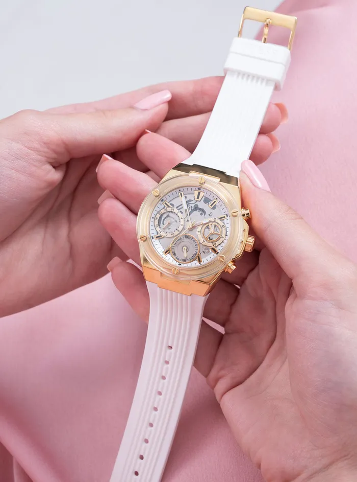 Women Watches GUESS White Gold Athena Watch Women Watches GUESS White Gold Athena Watch