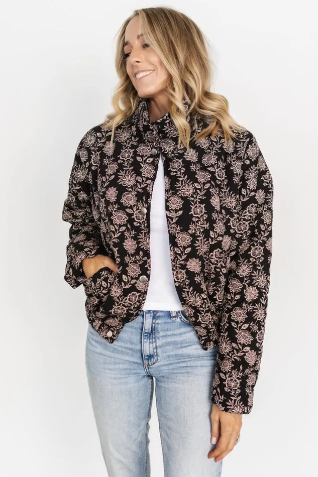 Women Westland Puffer Jacket Black Taupe Baltic Born Outerwear