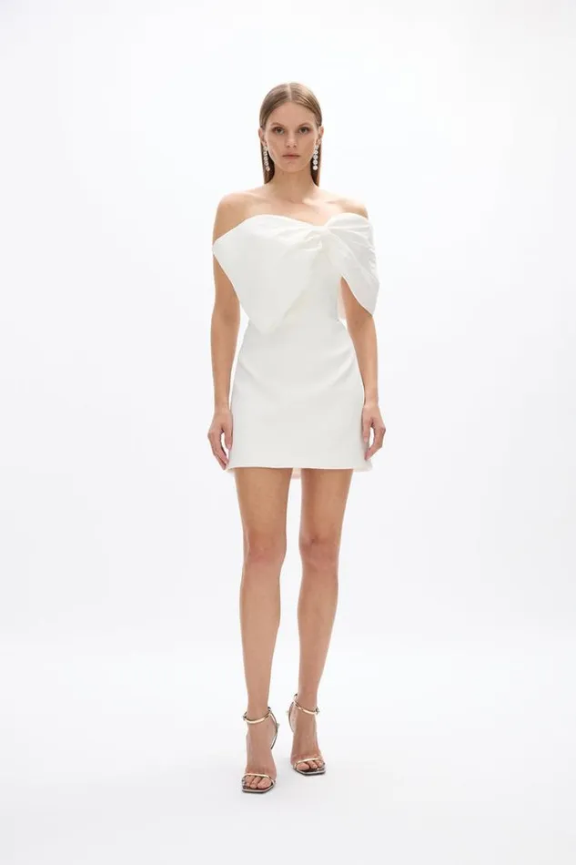 Women White Dresses Rachel Gilbert Kace Mini In Ivory