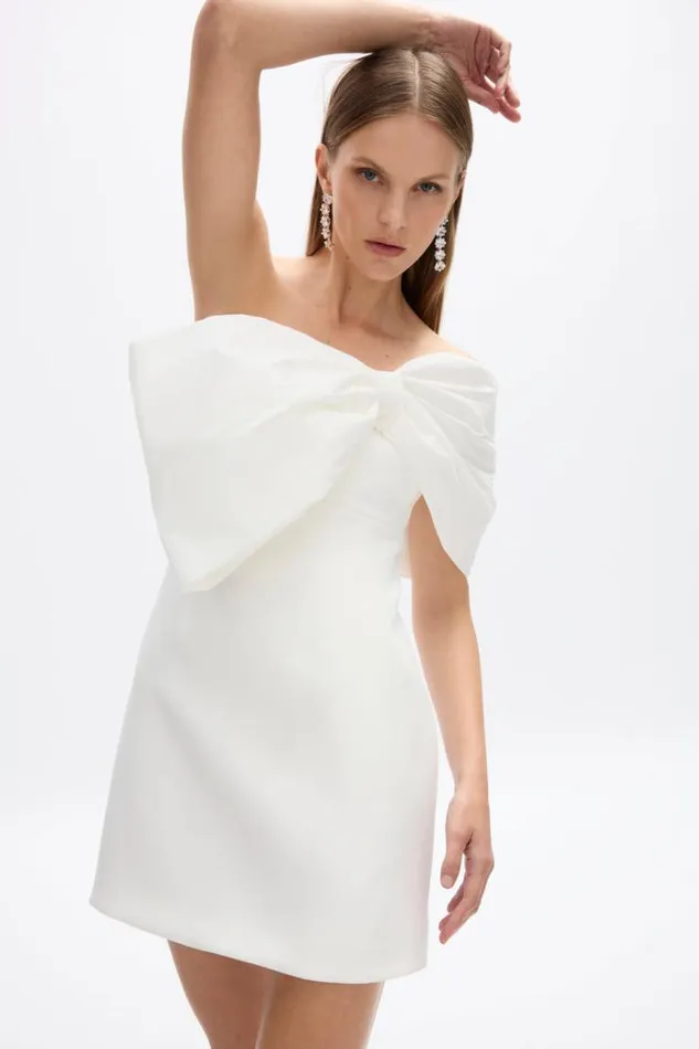 Women White Dresses Rachel Gilbert Kace Mini In Ivory