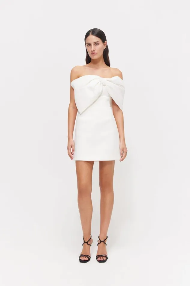 Women White Dresses Rachel Gilbert Kace Mini In Ivory
