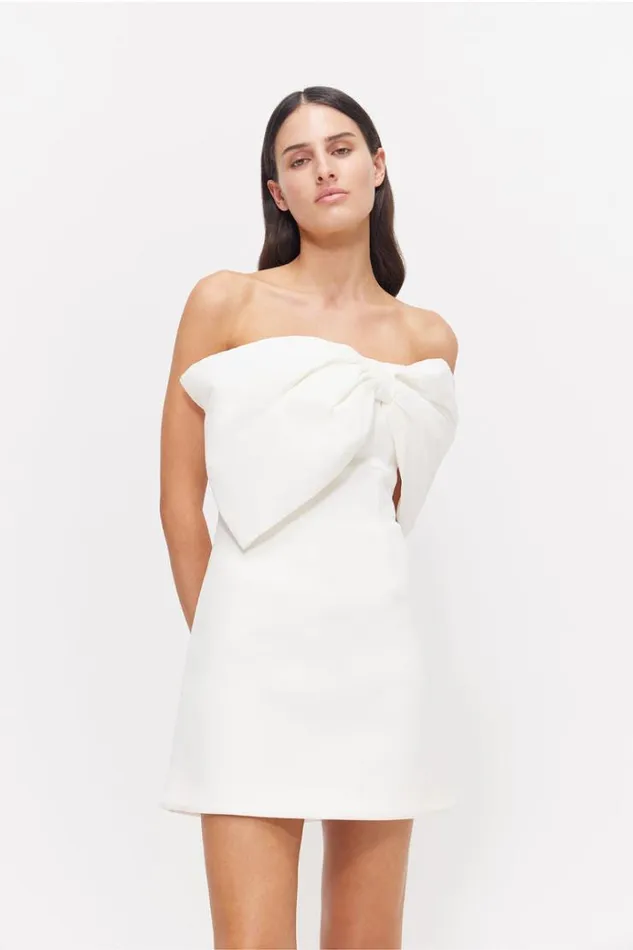 Women White Dresses Rachel Gilbert Kace Mini In Ivory