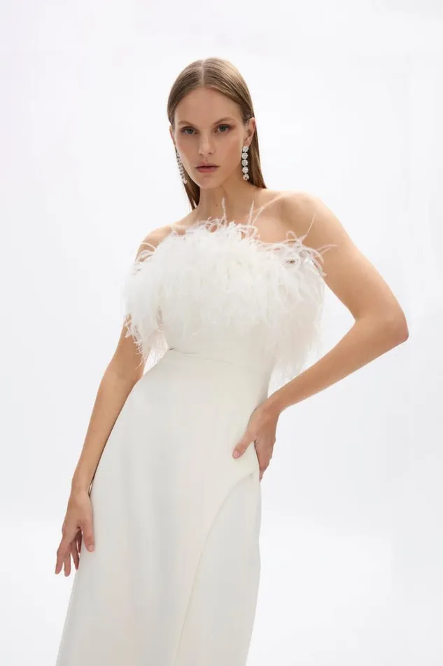 Women White Dresses Rachel Gilbert LINC GOWN Women White Dresses Rachel Gilbert LINC GOWN