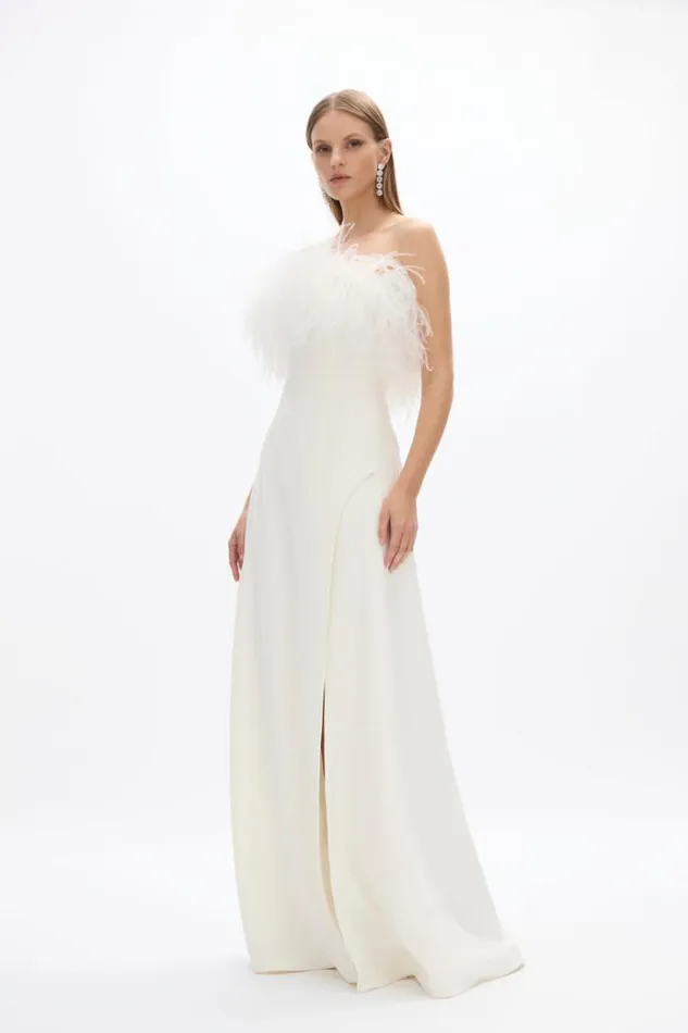 Women White Dresses Rachel Gilbert LINC GOWN Women White Dresses Rachel Gilbert LINC GOWN
