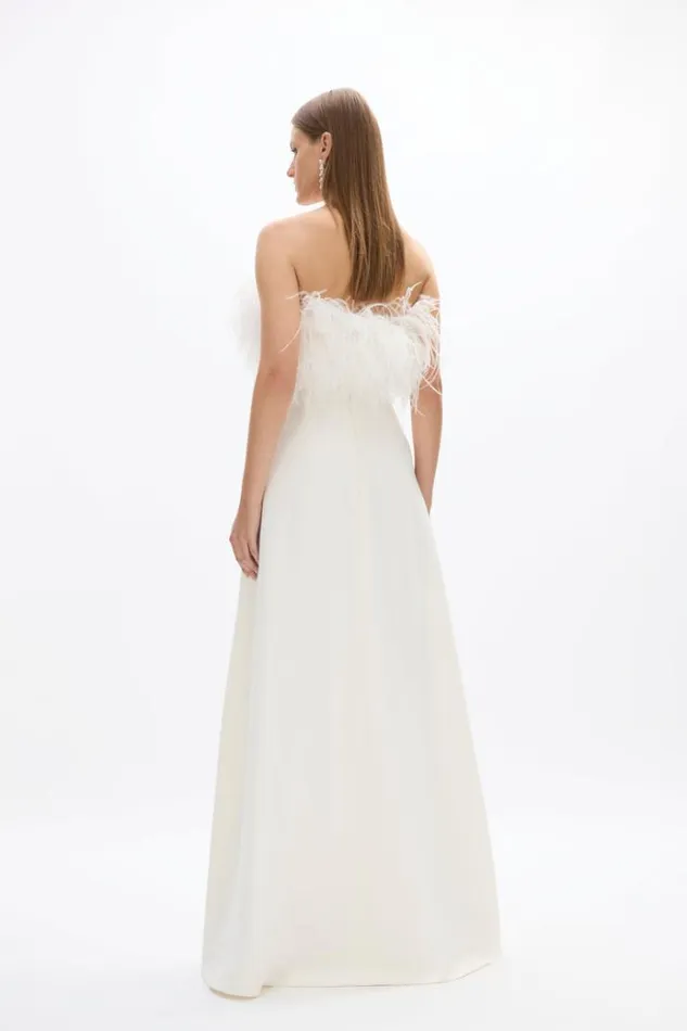 Women White Dresses Rachel Gilbert LINC GOWN Women White Dresses Rachel Gilbert LINC GOWN