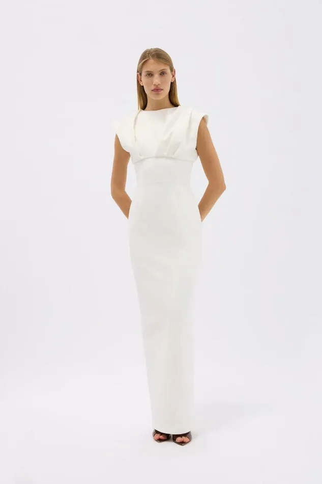 Women White Dresses Rachel Gilbert MAGGIE GOWN